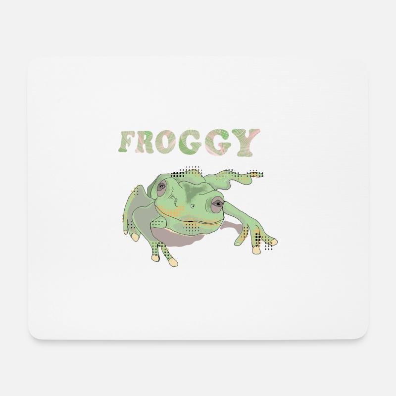 Froggie - Mousepad (Querformat) - Weiß