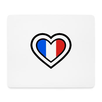 France Sport Mannschaften Herz - Mousepad (Querformat) - Weiß - Vorne