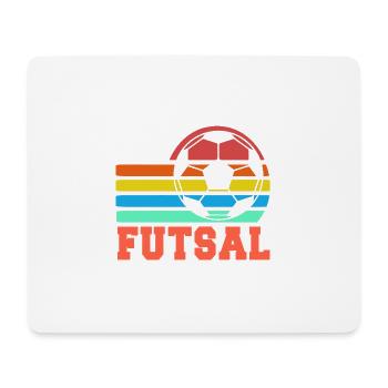 Futsal Retro Rainbow Soccer Ball Statement - Mousepad (Querformat) - Weiß - Vorne