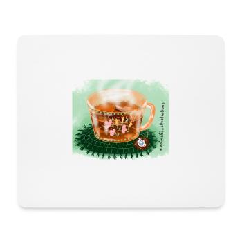 Tee Pause - Mousepad (Querformat) - Weiß - Vorne