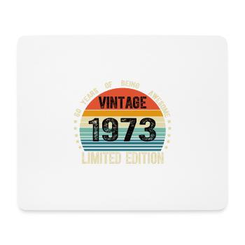 Vintage 1973 51 Years Old 51th Birthday Limited - Mouse Pad (horizontal) - white - Front