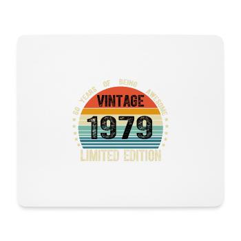 Vintage 1979 45 Years Old 45th Birthday Limited - Mouse Pad (horizontal) - white - Front