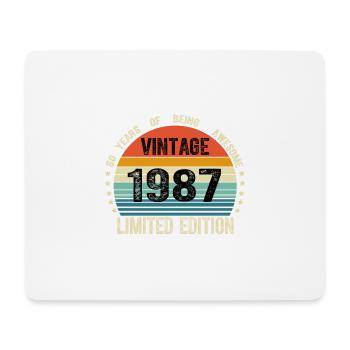 Vintage 1987 37 Years Old 37th Birthday Limited - Mouse Pad (horizontal) - white - Front