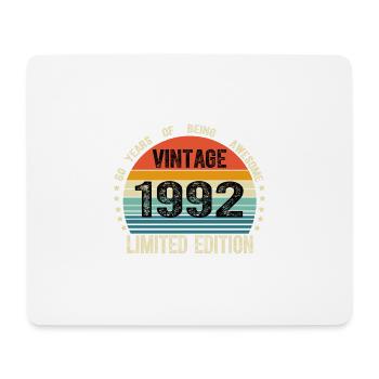 Vintage 1992 32 Years Old 32th Birthday Limited - Mouse Pad (horizontal) - white - Front