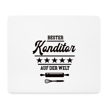 Bester Konditor Weltbester Bäcker Konditorei - Mousepad (Querformat) - Weiß - Vorne