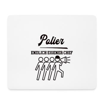 Polier Chef Selbstständig Machen Bauleiter Firma - Mousepad (Querformat) - Weiß - Vorne