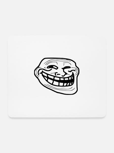 T Shirt TrollFace Rageface Meme - Mousepad (Querformat) - Weiß