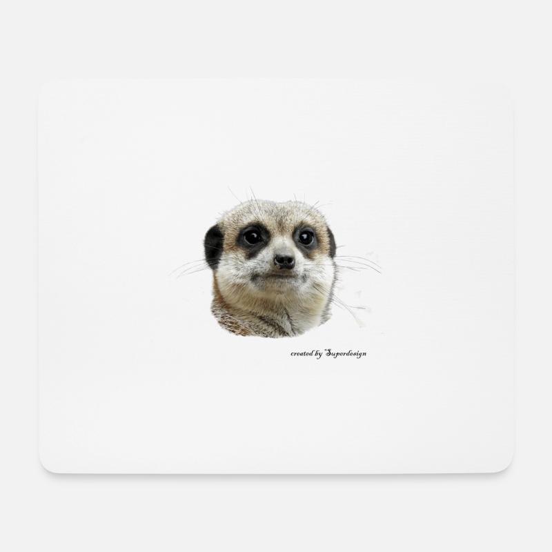 Erdmännchen - Mousepad (Querformat) - Weiß