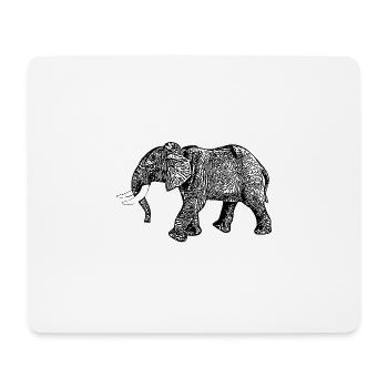 elephant - Mouse Pad (horizontal) - white - Front