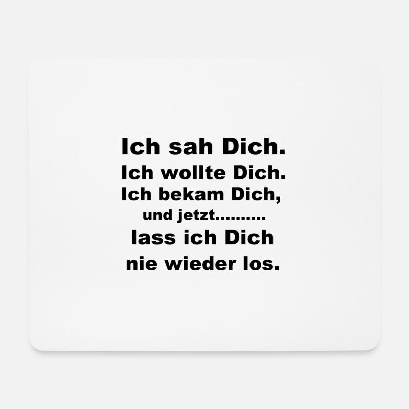 Ich sah dich - Mousepad (Querformat) - Weiß