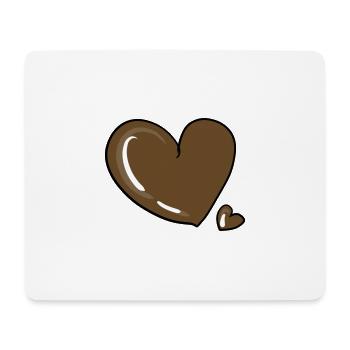chocolate heart - Mouse Pad (horizontal) - white - Front