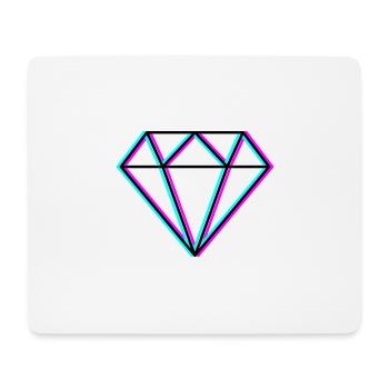 Diamant - Neonfarben Design - Mousepad (Querformat) - Weiß - Vorne