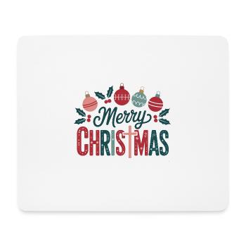 Joyeux Noël Ornement Graphiques - Tapis de souris (format paysage) - blanc - Devant