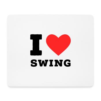 Ich liebe Swing - Mousepad (Querformat) - Weiß - Vorne