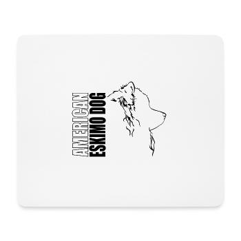 Profil de chien esquimau américain chiens Wilsigns - Tapis de souris (format paysage) - blanc - Devant