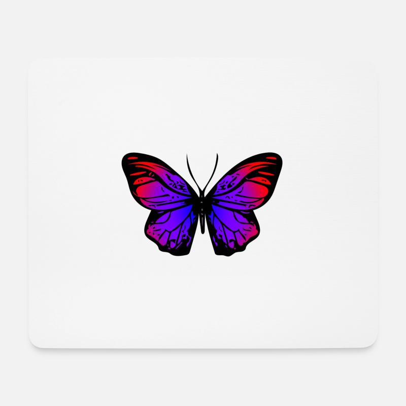 butterfly - Mouse Pad (horizontal) - white