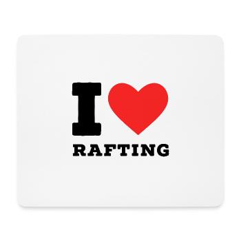 Ich liebe Rafting - Mousepad (Querformat) - Weiß - Vorne