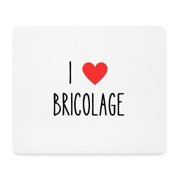 i love bricolage - Tapis de souris (format paysage) - blanc - Devant