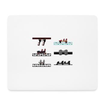 Thorpe Park Achterbahnwagen - Mousepad (Querformat) - Weiß - Vorne