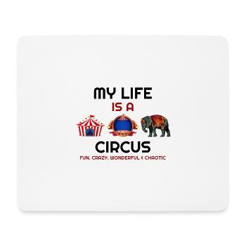 It’s All about the Circus, Circus, Circus Masks, C - Mouse Pad (horizontal) - white - Front