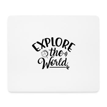 EXPLORE THE WORLD Camp Camper Outdoor Tent - Tapis de souris (format paysage) - blanc - Devant