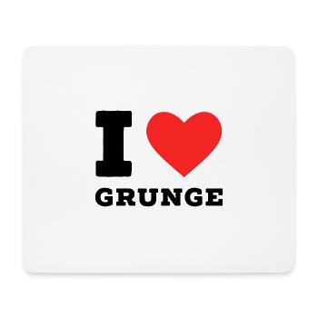 I love grunge - Mouse Pad (horizontal) - white - Front