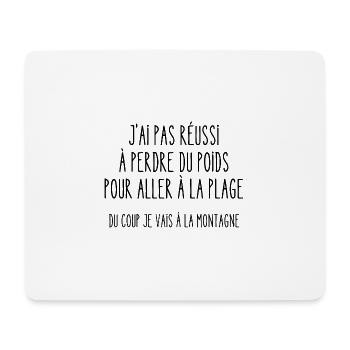 pas réussi à perdre du poids pour aller à la plage - Tapis de souris (format paysage) - blanc - Devant
