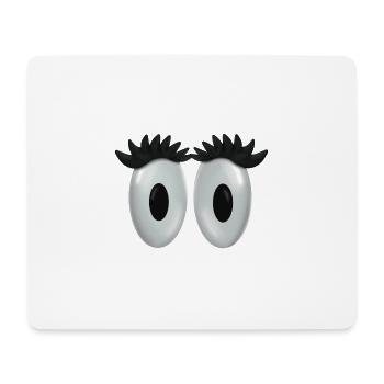 Augen - Mousepad (Querformat) - Weiß - Vorne