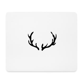 Bois de chasse au cerf forêt - Tapis de souris (format paysage) - blanc - Devant
