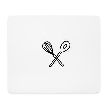Cooking spoon bake - Mouse Pad (horizontal) - white - Front