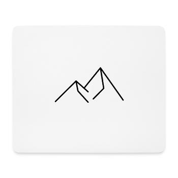 Alpes Montagnes Minimal - Tapis de souris (format paysage) - blanc - Devant