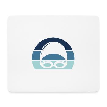 natation piscine cadeau homme femme sport swiming - Tapis de souris (format paysage) - blanc - Devant