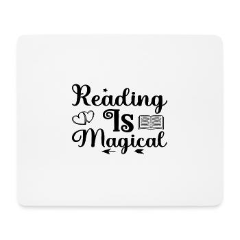 La lecture est magique - Tapis de souris (format paysage) - blanc - Devant