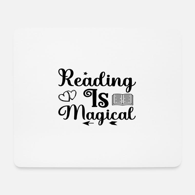Reading Is Magical - Mousepad (Querformat) - Weiß