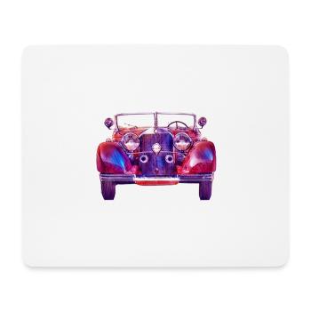 Red-Blue Classic Classic Car - Mouse Pad (horizontal) - white - Front