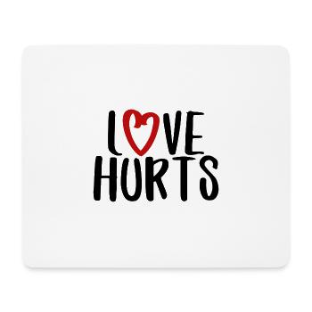 love hurts love font funny saying - Mouse Pad (horizontal) - white - Front