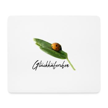Lucky Beetle Ladybug Lucky Charm - Mouse Pad (horizontal) - white - Front