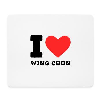 Ich liebe Wing Chun - Mousepad (Querformat) - Weiß - Vorne