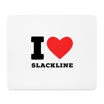 J’adore la slackline - Tapis de souris (format paysage) - blanc - Devant