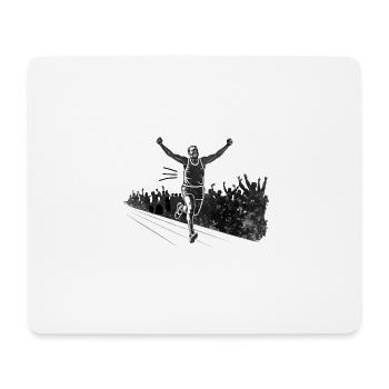 winning man Marathon - Mousepad (Querformat) - Weiß - Vorne