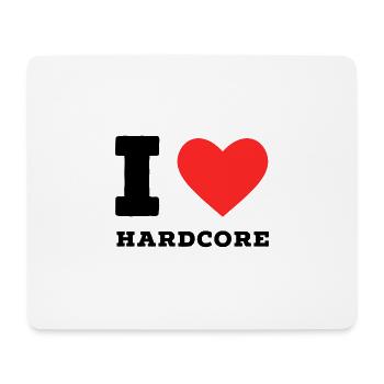 Ich liebe Hardcore - Mousepad (Querformat) - Weiß - Vorne