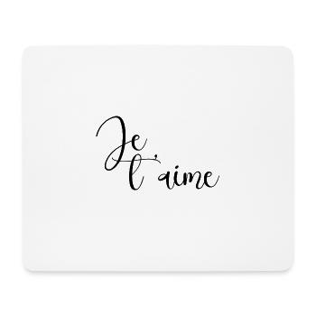 Je t'aime - Tapis de souris (format paysage) - blanc - Devant