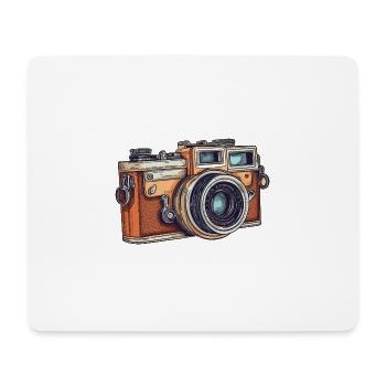 Appareil photo vintage - Tapis de souris (format paysage) - blanc - Devant