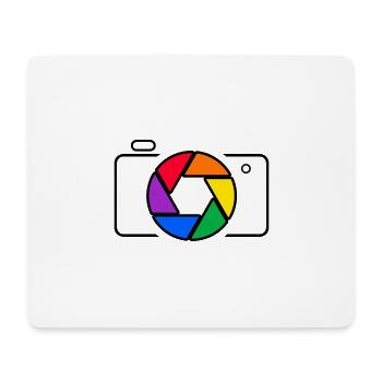 fotograf focus kamera fotografie - Mousepad (Querformat) - Weiß - Vorne