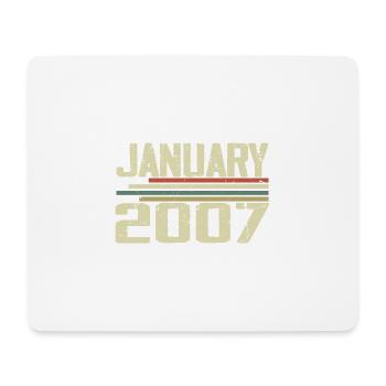 Januar 2007 - Geburtstagsgeschenk Januar 2007 - Mousepad (Querformat) - Weiß - Vorne