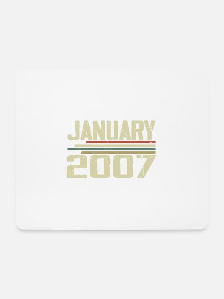 Januar 2007 - Geburtstagsgeschenk Januar 2007 - Mousepad (Querformat) - Weiß