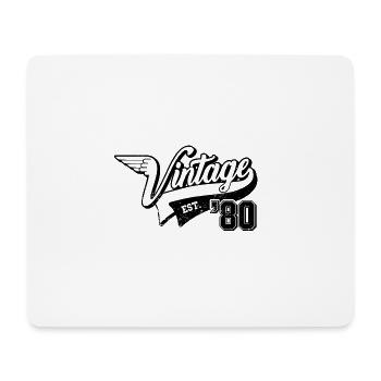 Vintage 1980 40. Geburtstag Vierzig Jahre Geschenk - Mousepad (Querformat) - Weiß - Vorne