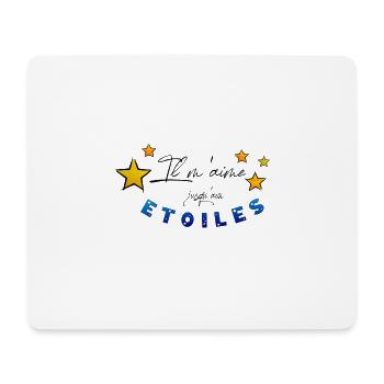 Il m'aime - Tapis de souris (format paysage) - blanc - Devant