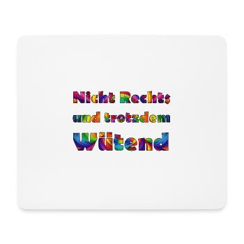 Wütend - Mousepad (Querformat) - Weiß - Vorne