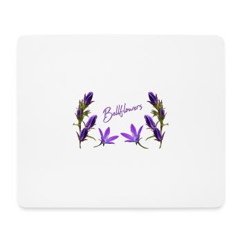 Cloche Fleurs pourpres de Bellflower - Tapis de souris (format paysage) - blanc - Devant